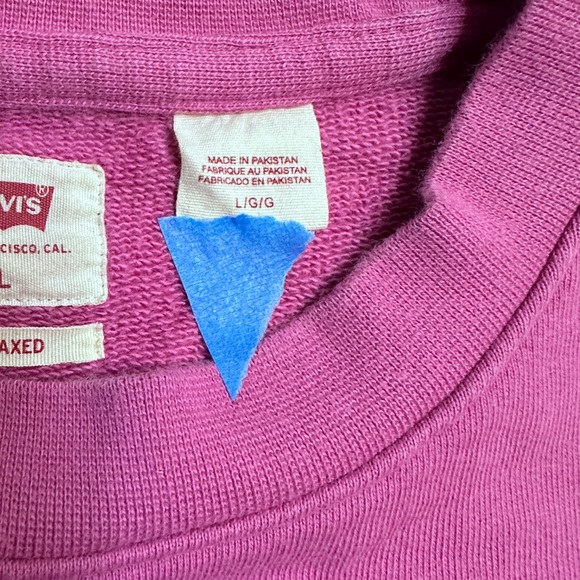 Levi’s deep lilac or orchid crewneck - size large — thick material. - Picture 4 of 6